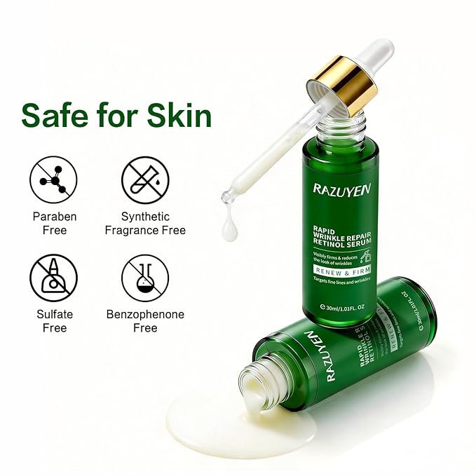 Retinol Serum for Face, Anti Aging Serum with Peptide for Fine Lines and Wrinkles, Smoothing, Repairing and Hydrating Face, 30ml (1 Fl Oz)