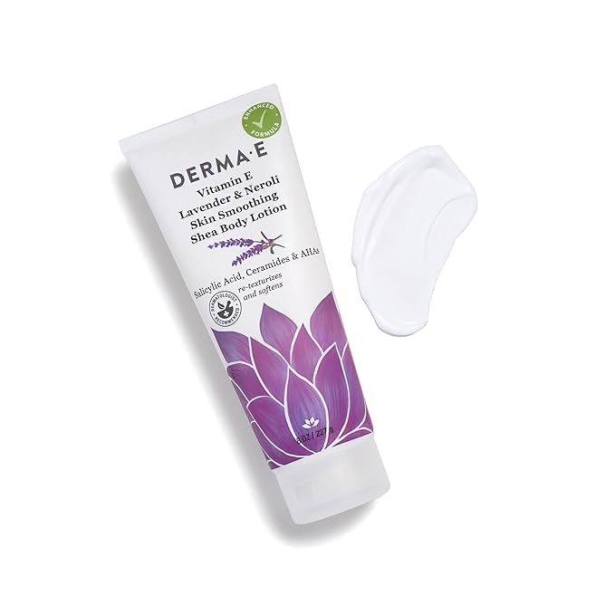 Derma E Vitamin E Lavender and Neroli Therapeutic Shea Body Lotion – All Natural Moisturizer for Dry Skin – Gently Scented Cruelty Free Moisturizing Cream, 8 oz