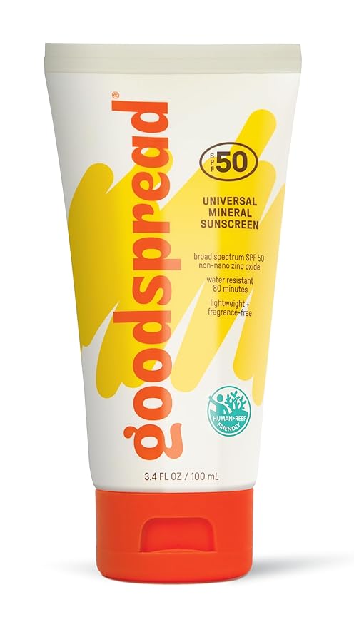 Mineral Sunscreen SPF 50 – No White Cast, Reef Safe, Non Nano Zinc Oxide, Water Resistant, Lightweight, Face & Body Sunscreen for Sensitive Skin – Goodspread