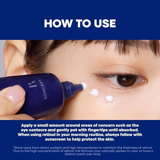 Retinol Eye Cream – Korean Skin care for Anti aging, Dark Circles, Fine Lines, Wrinkles with Bakuchiol, panthenol, Hyaluronic Acid | 0.84 fl. Oz. / 25ml