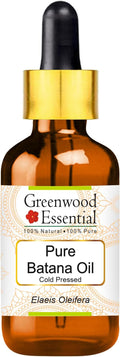 Greenwood Essential Pure Batana Oil (Elaeis Oleifera) Cold Pressed With Glass Dropper 5ml (0.16 oz)