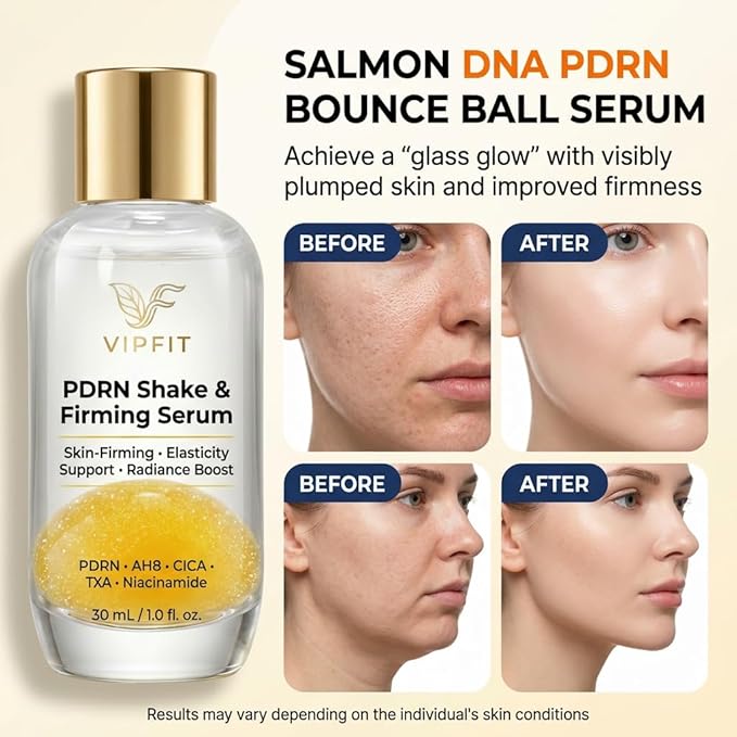 PDRN Bi-Phase Firming Serum with AH8 Peptide,CICA and Niacinamide - Advanced Essence for Skin Elasticity and Radiance - 1 fl oz (1, 30ml)