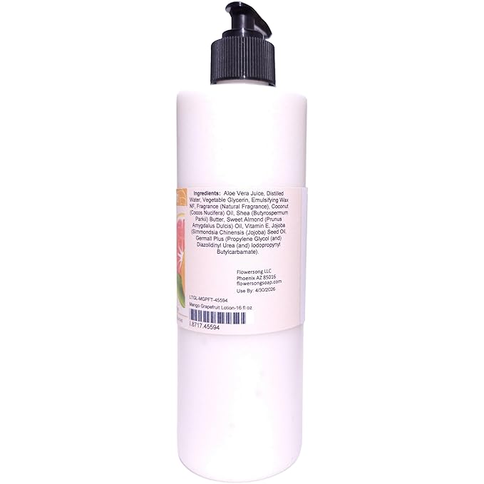 Mango Grapefruit Lotion (16 ounce) - Natural Fragrance - Absorbs Quickly with a Fresh Tropical Scent