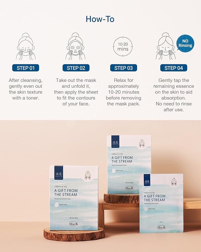 Korean beauty face sheet mask(10 pack) Only EWG green level ingredients Non-GMO Cruelty free No Artificial Fragrance Intense Hydration Panthenol Sodium Hyaluronate 25ml(0.85 Fl Oz) MACKBEAUTY