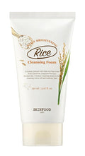 SKINFOOD Rice Daily Cleansing Foam 150ml - Delicate, Fine, and Smooth Brightening Cleansing with Fermented White Rice Ingredients - Firming Bubble Facial Foam Cleanser - For Men and Women (5.07 fl. oz.)