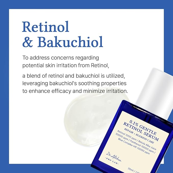 Dr.Althea 0.1% Gentle Retinol Serum | Helps Reduce Wrinkles, Fine Lines, and Signs of Aging | Gentle Skincare for Day & Night | Korean Vegan Skin Care for All Skin Types
