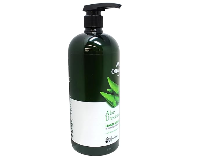 Avalon Organics Hand & Body Lotion for Dry Skin Aloe Unscented, 32 OZ