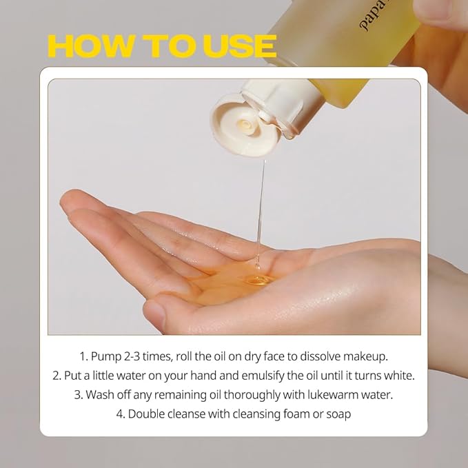 Papa Recipe Blemish Cleansing Oil 120ml – 71% Rice Bran Oil, Waterproof Makeup Remover & Blackhead Support, Hydrating Gentle Formula – Korean Facial Cleanser