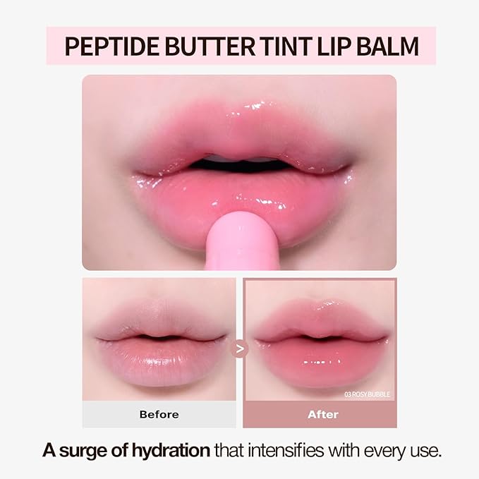 VIDIVICI Peptide Butter Tint Balm | 10 Color Variants, Moisturizing Lip Tint with Melting Peptide Complex™ & Sheer Tinted Glow - 09 TANGLED FIG (12g, 0.42Oz)