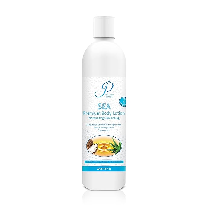 SEA Premium Moisturizing Body Lotion for Men and Women – Fragrance Free – Natural Skin Care Lotion – with Shea Butter Emu Oil and Aloe Vera - Firming Paraben Free Luxury Moisturizer – Best Hand Unscented Personal Care Lotion – Life Time Guarantee