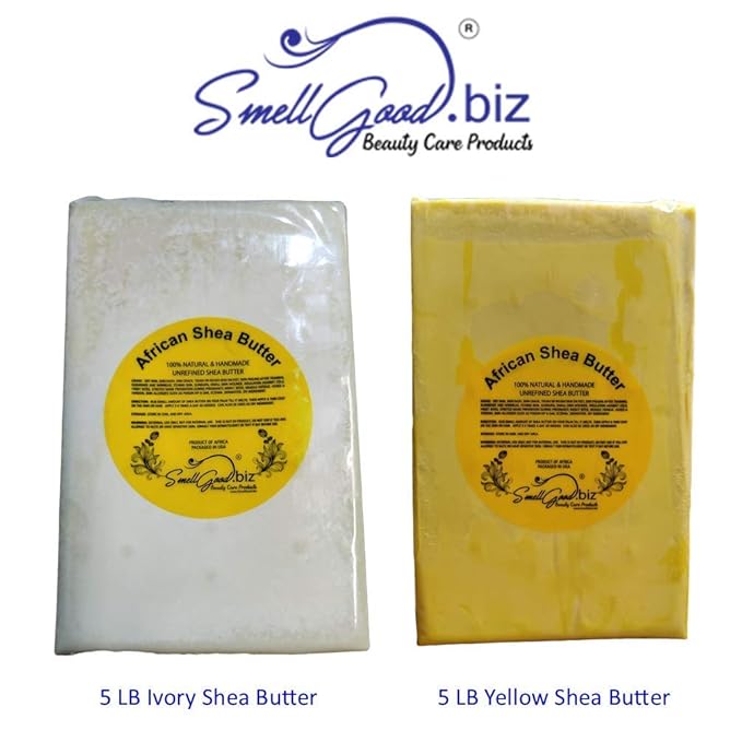 SmellGood Raw Unrefined Ivory Shea Butter TOP GRADE Ghana 10 LBS