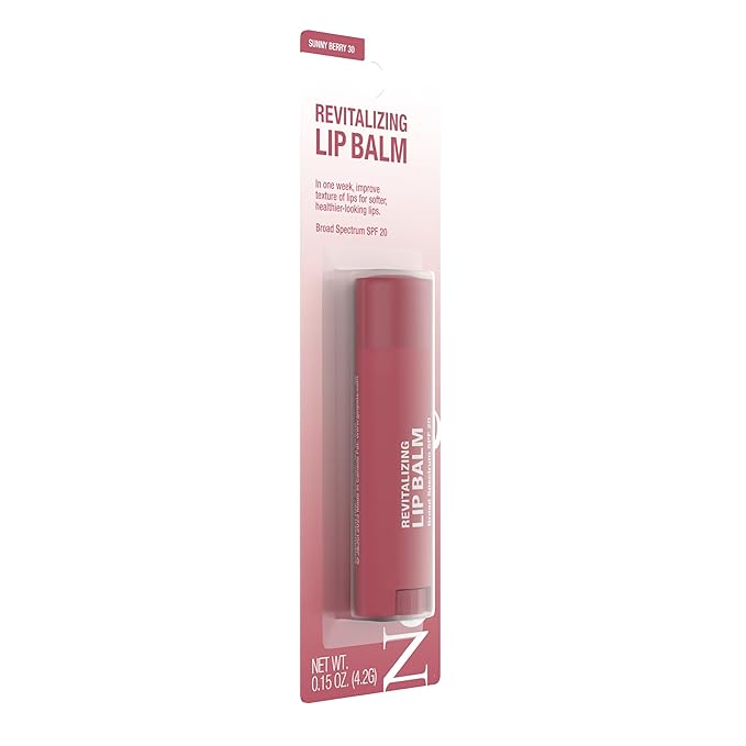 Neutrogena Revitalizing Tinted Lip Balm Broad Spectrum SPF 20 Sunscreen, Moisturizing Lip Balm with a Sheer Tint for Softer, Smoother, Healthier-Looking Lips, Sheer Sunny Berry 30, .15 oz