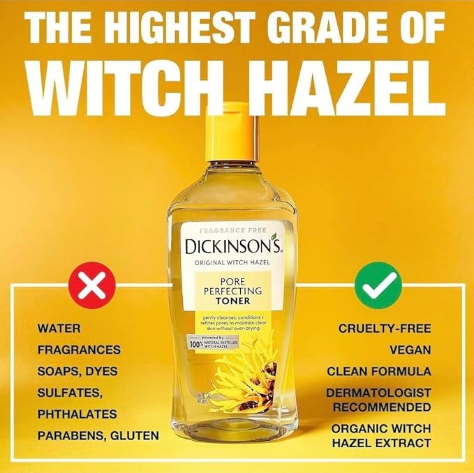 Dickinsons, Originial Witch Hazel Pore Perfecting Toner, 3.3 Fl Oz