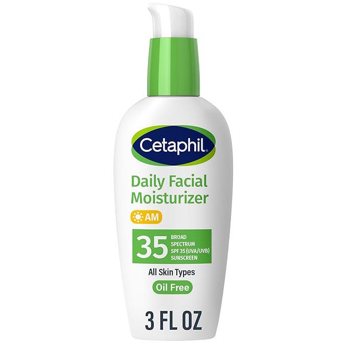 Cetaphil Face Moisturizer, Daily Oil Free Facial Moisturizer with SPF 35, For Dry or Oily Combination Sensitive Skin, Fragrance Free Face Lotion (Pack of 12)