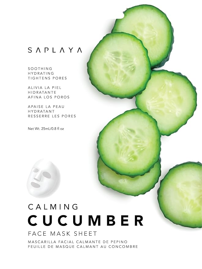 Saplaya K-Beauty Facial Skincare Natural Beauty Multi-Pack Face Sheet Masks Balanced Skin Care Made In South Korea (Superfood (Pumpkin, Coconut, Cucumber, Vitamin-C, Aloe, Rice))