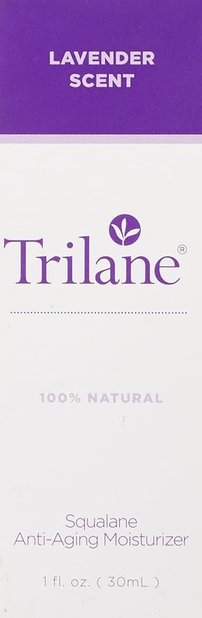 Trilane Squalane Anti-Aging Moisturizer and Beauty Oil Nourishes and Reduces Dry, Rough, Flaky Skin (Lavender Scented)
