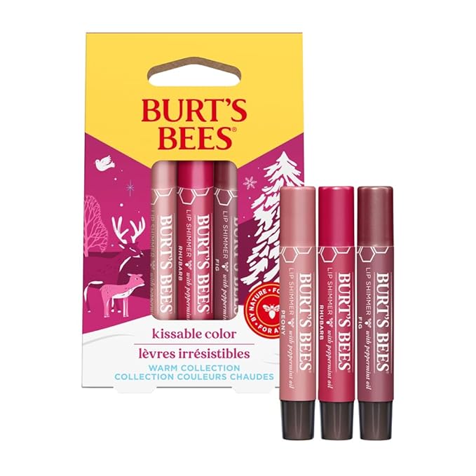 BURTS BEES Kissable Color Lip Shimmer Holiday Gift, 1 EA
