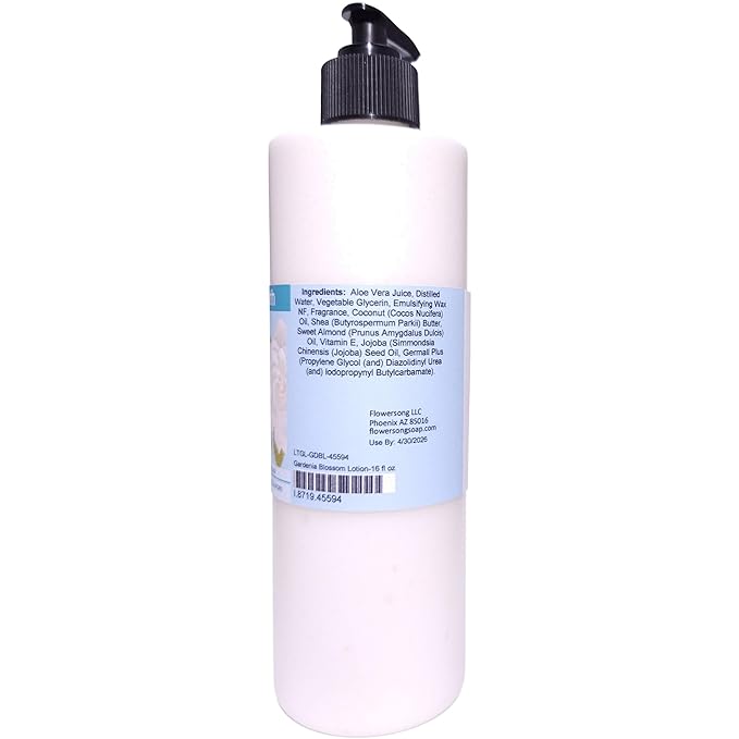 Gardenia Blossom Lotion (16 ounce) - Phthalate Free Fragrance - Absorbs Quickly with a Rousing Floral Scent