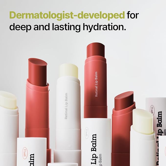 Dr.Different Retinal Lip Balm Clear, Anti-Wrinkle Lip Treatment with Deep Hydration & Long-Lasting Moisture, K-Skincare made by Korean Dermatologist, 0.14oz