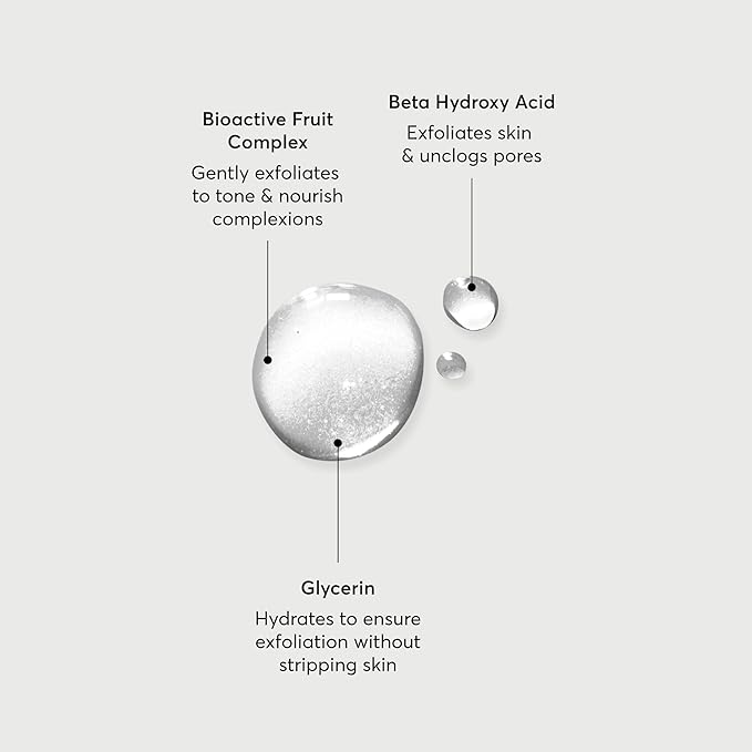 Naturium BHA Liquid Exfoliant 2%, Leave-on Face & Skin Care Exfoliating Pore Treatment, with Salicylic Acid & Bioactive Fruit Acids, Packaging May Vary, 4 oz