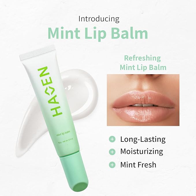 Mint Lip Balm – Refreshing, Hydrating & Cooling | Organic Beeswax, Coconut Oil & Peppermint Oil |Paraben-Free, Moisturizing Lip Balm for Dry Lips