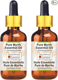 Greenwood Essential Pure Myrrh Essential Oil (Commiphora myrrha) with Glass Dropper (Pack of Two) 100ml X 2 (6.76 oz)