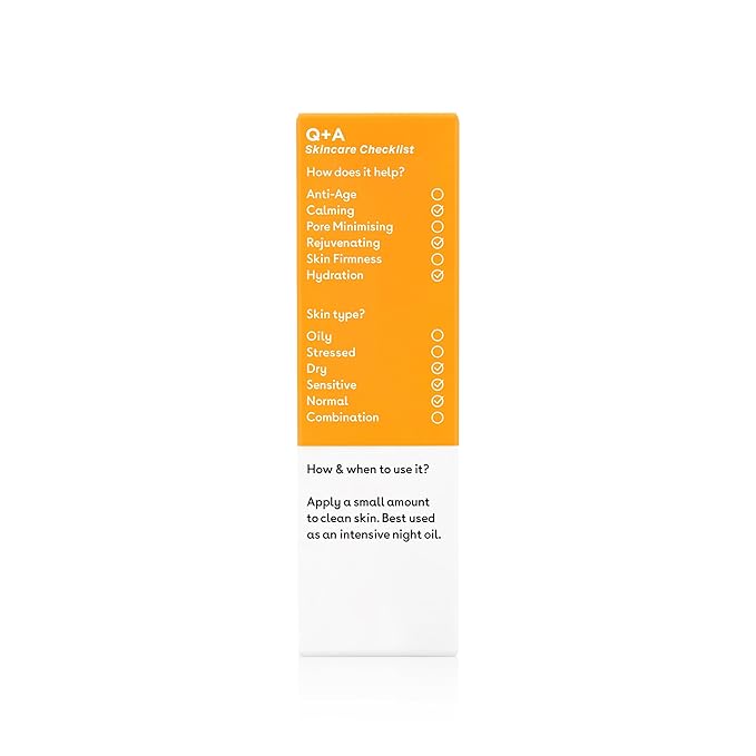 Q+A Super Food Facial Oil (30ml), Natural Vitamin-Rich Face Oil with Jojoba, Vitamin E Oil, Deeply Nourishes and Hydrates Dry, Sensitive, and Normal Skin, Boosts Skin Radiance and Glow