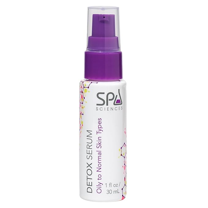 Spa Sciences - Detox Serum - Made in the USA - With Niacinamide, Zinc, Zeolite - Rejuvenate, Smooth - Vegan - For All Skin Types - 1.1oz