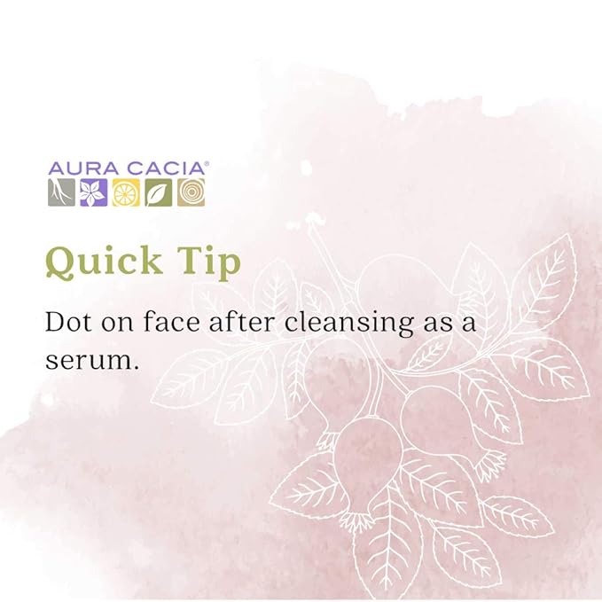 Aura Cacia Organic Rosehip Skin Care Oil | GC/MS Tested for Purity | 30ml (1 fl. oz.) in Box