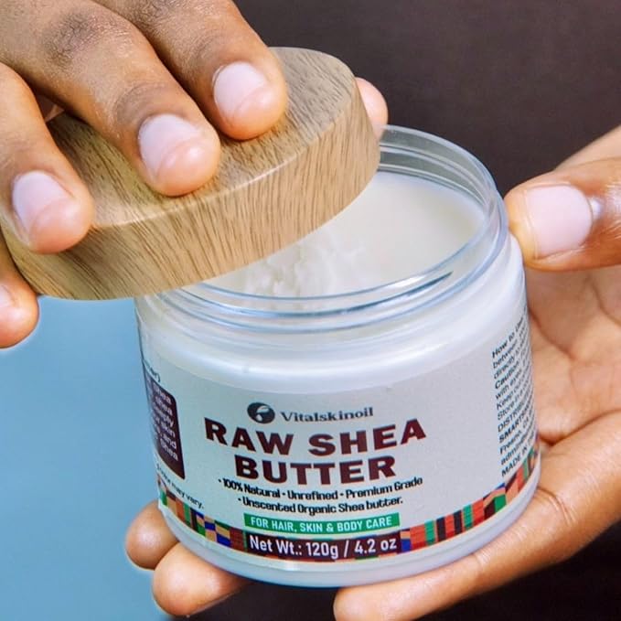 Shea Butter - African Raw 100% Natural Unrefined, Unscented Moisturizer, for Hair Skin and Body Care, 5.29 oz