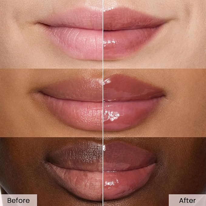 FeiCuiYun Lip Tinted Glowy Balm Hydrating Tinted Lip Serum Lip Gloss, Ultra-Hydrating Natural Vegan Lip Balm, Sheer-Tinted Shine & Hydration, Soothes & Softens Dry Lips Skincare (Warm Rose)