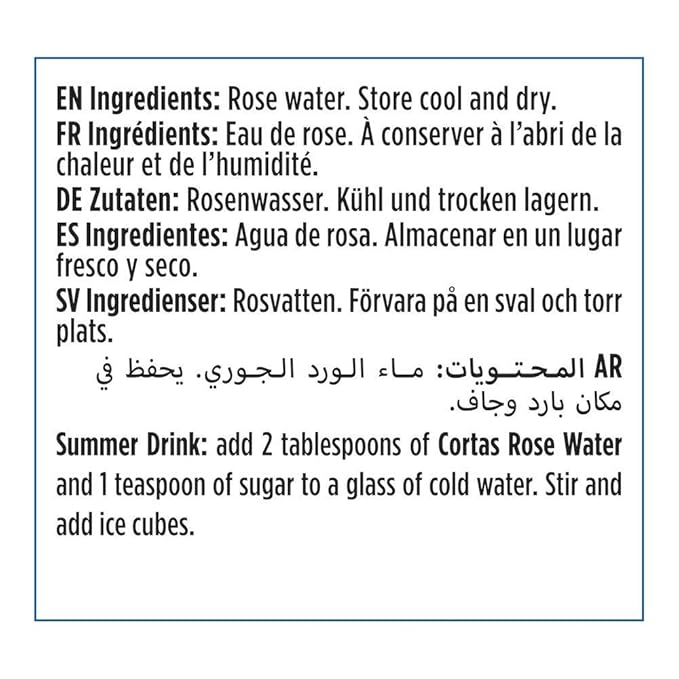 Cortas - Rose Flower Water, 17 Fl Oz (500ml), Large