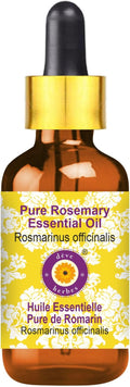 dève herbes Rosemary Essential Oil (Rosmarinus officinalis) with Glass Dropper | Pure | Non-Sticky | Non-Greasy | Lightweight | Men & Women | All Skin Types | Steam Distilled 10ml (0.33 oz)