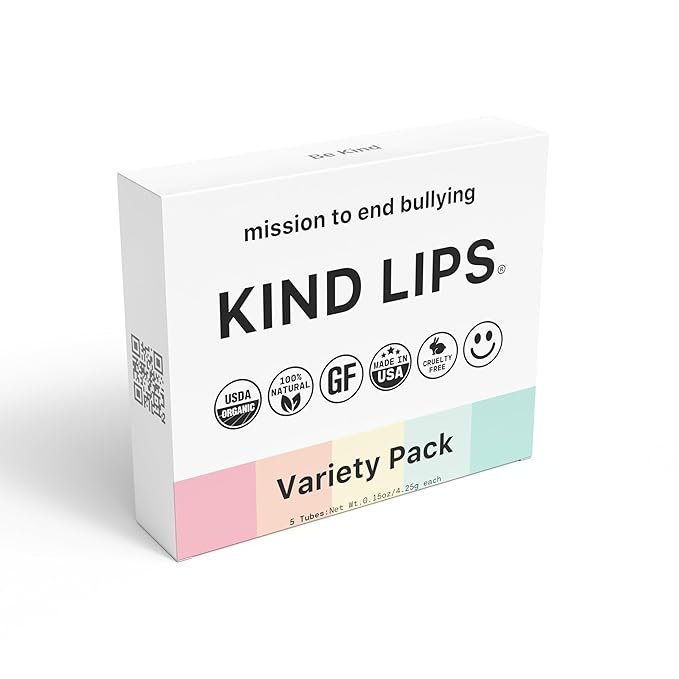 Kind Lips Lip Balm Variety Pack (3 Pack) – Natural Beeswax Lip Balm Set for Dry Lips – Moisturizing Lip Care Gift Set