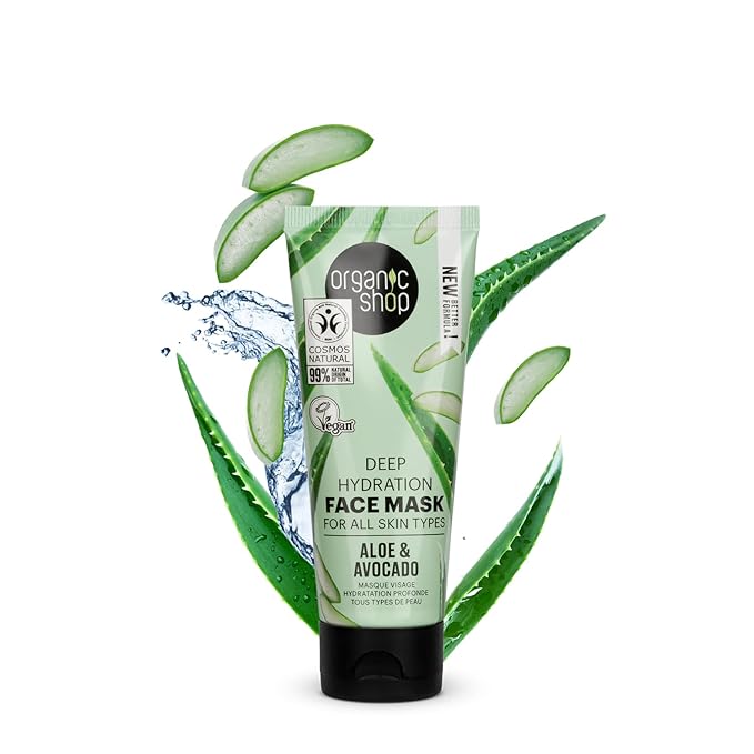 Organic Shop Avocado and Aloe Deep hydration Face Mask All Skin Types 2.54 fl oz