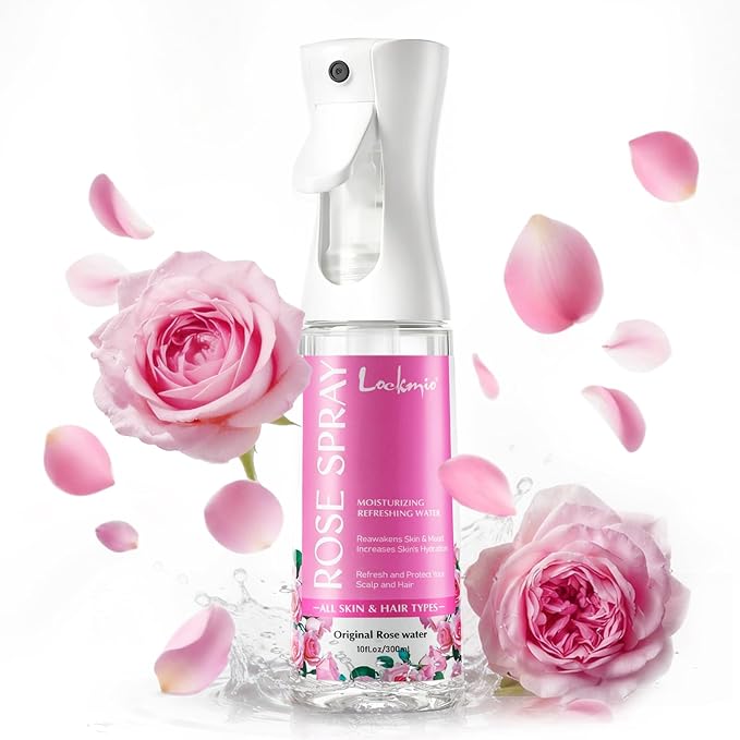 Rose Water Spray for Face & Hair - 10 Fl Oz Hydrating Face Mist for All Skin Types - Refreshing Rose Toner for Face, Skin & Hair Care, Alcohol-Free & Gentle Formula