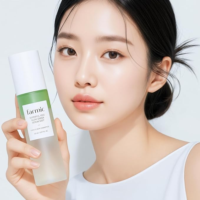 Superful Vegi Glow Green Serum Mist 2.7 fl.oz (80ml) | Aloe & Omija Vegan Facial Spray Essence | Soothing Calming Lightweight Moisturizer | Daily Skincare for All Skin Types