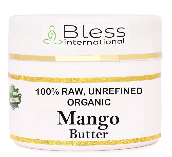 Organic Raw Mango Butter 100% Pure,Natural & Unrefined| Skin Moisturizer For Face, Body & Hair| 8 OZ/230 GM Ivory / White Grade A | DIY Creams, Balms, Lotions, Soaps| Softens Dry & Tough Skin