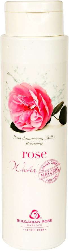 Rose Water - 100% Organic Natural Facial Toner (No added alcohol, chemicals or fragrances) from Rose Valley, Bulgaria - Steam distilled from Rosa Damascena - 8.5 oz