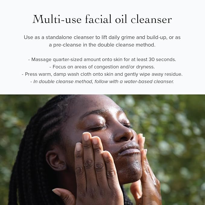 evanhealy Nettle Olive Leaf Cleansing Oil | Organic Facial Oil-Cleanser for Makeup, Cosmetics, Sunscreen | Gentle Esssential OilFree Cleanser for Sensitive, Congested Skin