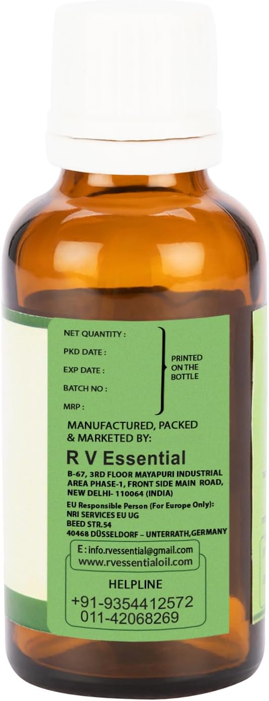 R V Essential Pure Rosehip Seed Carrier Oil 5ml (0.169oz)- Rosa Rubiginosa (100% Pure and Natural Cold Pressed)