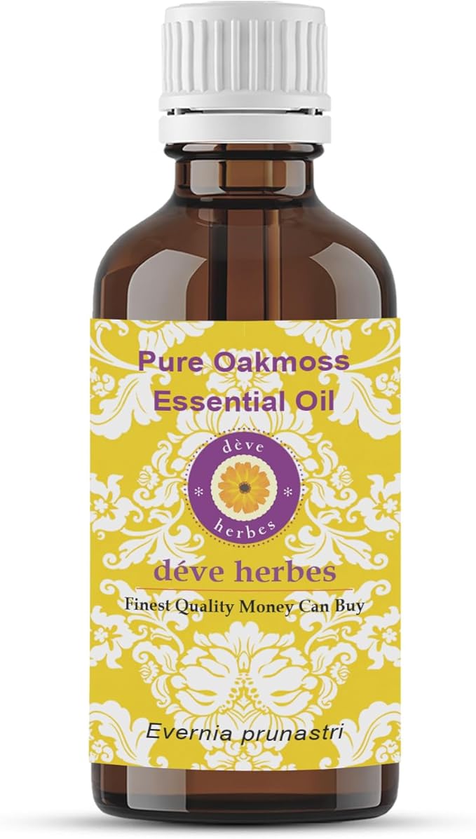 Deve Herbes Pure Oakmoss Essential Oil (Evernia prunastri) Steam Distilled 30ml (1 oz)
