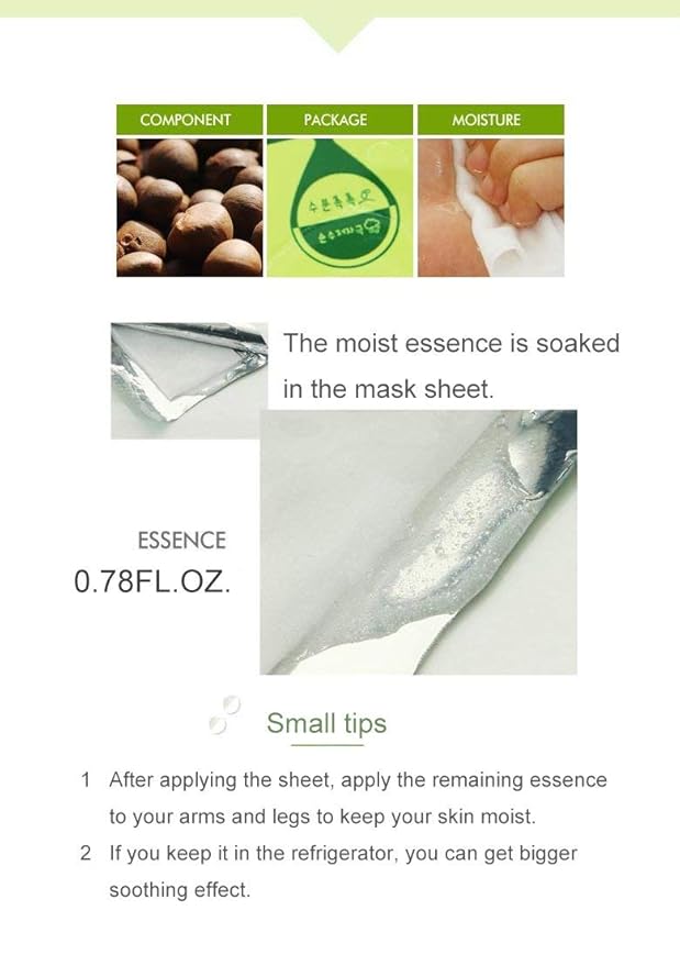 Farmstay Korean Greentea Seed Hydration Facial Mask Sheet(Pack of 10) / Good for Dry and Dull Skin / Good for Soothing and Hydrating