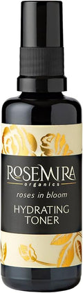 Organic Roses in Bloom Hydrating Toner for All Skin Types - Dry, Mature, Combination, Oily, Sensitive Skin - 1 Month Supply (1.7 OZ) - Made in USA