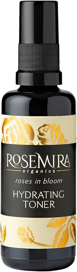 Organic Roses in Bloom Hydrating Toner for All Skin Types - Dry, Mature, Combination, Oily, Sensitive Skin - 1 Month Supply (1.7 OZ) - Made in USA
