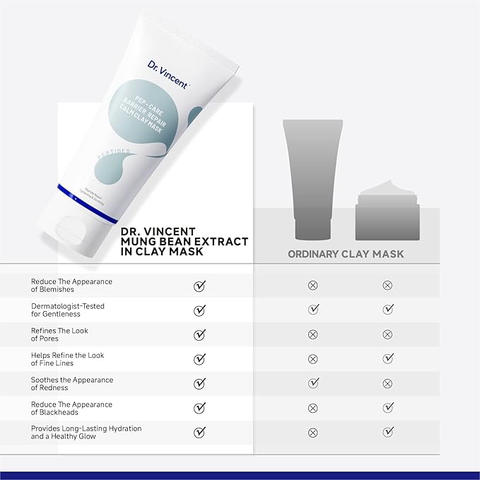 Deep Pores Cleansing Green Clay Mask for Face, Zero Pore Blackhead Mud Facial Mask with Mung Bean for Soothing Oil Control, Mud Mask with Brush for All Skin Types, 5.3 oz Large Size
