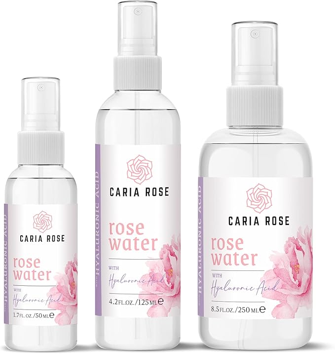 Rosewater Hydrating Spray with Hyaluronic Acid | Rose Water Facial Toner with Hyaluronic Acid (4.2 oz)