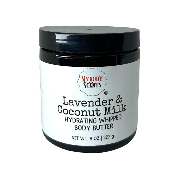 Luxurious Whipped Body Butter - 8oz - All Natural Luxury Body Butter for Body - Paraben Free - Cruelty Free (Lavender & Coconut Milk)