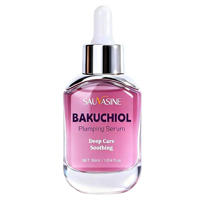 Bakuchiol Plumping Serum for Face, Hydrating Lightweight Essence with Niacinamide, Ceramides & Multi-Peptides, Boosts Skin Barrier, Leaves Smooth & Dewy-Looking Complexion, 1 fl oz