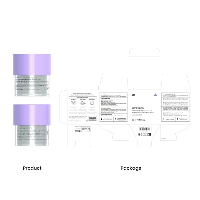 caraseoul Cleansing Balm Refill, Korean Makeup Remover in Eco-Friendly Refill Container (50ml / 1.69 fl.oz)